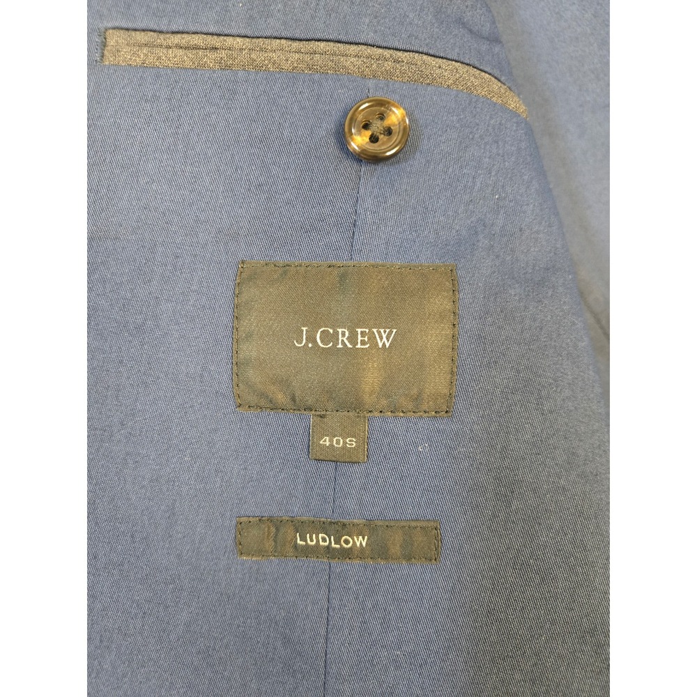 J.Crew Ludlow Blazer 40S Mens Navy Blue Larusmiani Italian Cotton Sport Coat - Picture 4 of 13